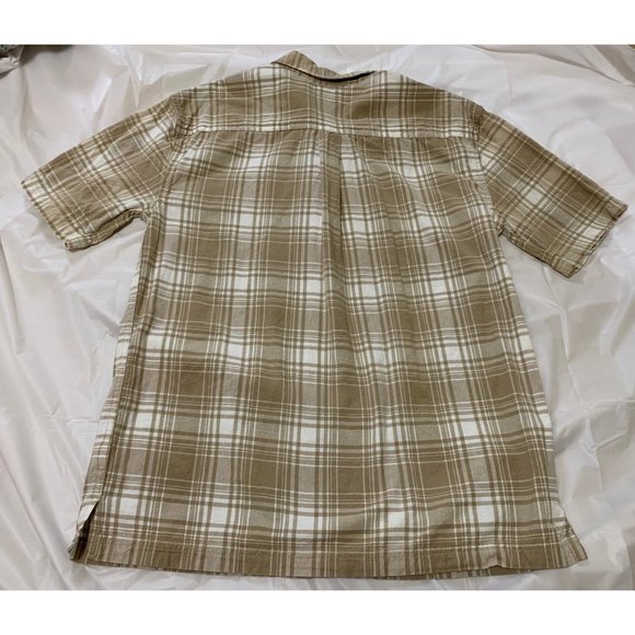 St. John’s Bay - Beige Plaid Button-Up - Small - Picture 2 of 6